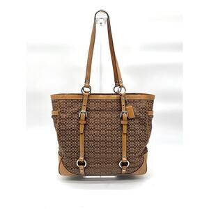 COACH Y2K Signature Tote, Turnlock Pockets
